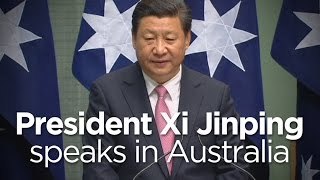 Chinese President Xi Jingping speaks in Australia [upl. by Nodnab147]