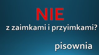 NIE z zaimkami i przyimkami  zasady pisowni ORTOGRAFIA [upl. by Oisangi]