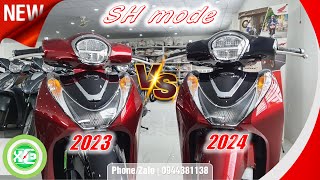 XE amp XE  So sánh và báo giá SH Mode 125i ABS 2024 với 2023  Cao cấp  Đỏ đen [upl. by Ycnaffit336]