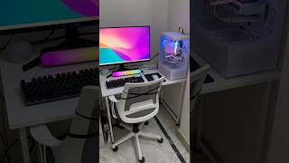 NextLevel Gaming Setup Upgrade Pure White Elegance 🎮✨ Gaming tech gamingsetup ikea [upl. by Okubo]