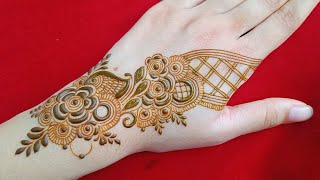 Easy Non Bridal Mehndi Design  Mehers Henna [upl. by Akeenat]