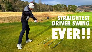 Golf Professional demonstrates EASIEST Driver Swing For Straight Shots [upl. by Debbra]