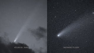 Comet ATLAS A3 vs NEOWISE F3 [upl. by Hesoj737]