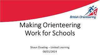 Making Orienteering Work for Schools  Development Conference 2024 [upl. by Schick]