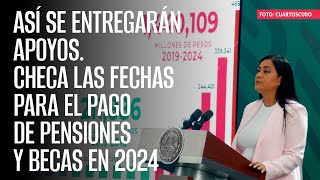 Checa las fechas para el pago de pensiones y becas en 2024 hay aumentos en este año [upl. by Stillman]