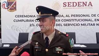 Dan la bienvenida a 91 conscriptos encuadrados del servicio militar [upl. by Eiramanel]