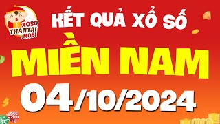 Xổ số Miền Nam hôm nay ngày 4 tháng 10  XSMN  SXMN  KQXSMN 4102024  Kết quả xổ số miền Nam [upl. by Ahtenek]