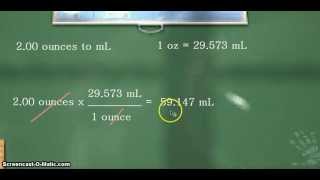 Unit Conversion fluid ounces to milliliters [upl. by Sikleb]