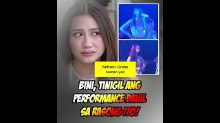 BINI tinigil ang performance dahil sa rasong ito [upl. by Berga476]