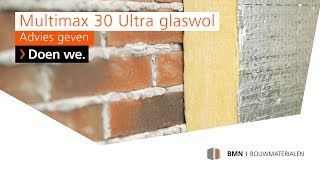 Isover Multimax 30 Ultra glaswol in de praktijk  BMN Bouwmaterialen [upl. by Benita742]