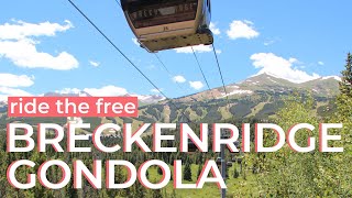 BRECKENRIDGE GONDOLA Riding the Free BreckConnect to Peak 8 in Colorado [upl. by Westland]