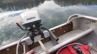 1971 Evinrude Lightwin 4hp Outboard Motor Lake Run [upl. by Eitsirc]