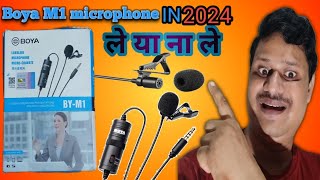 Boya M1 Microphone Review in Hindi ll Best Microphone for Youtubers 2024 [upl. by Dom]