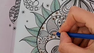 Coloring zentangle of positively Zen by Alligator products [upl. by Oguh]