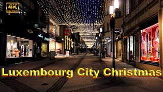 Luxembourg City Christmas 2023 4K Outdoor Travel [upl. by Cati]