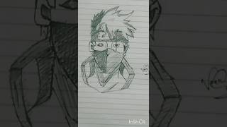 Kakashi Pen sketch please subscribe viral art pancil drawing kakashi anime [upl. by Alled767]