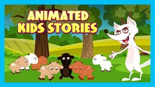 THE WOLF AND SEVEN LITTLE GOATS  ANIMATED STORIES  KIDS HUT STORYTELLING  TIA AND TOFU STORIES [upl. by Tiga]