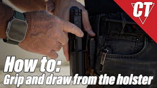 How to Grip and Draw from the Holster with Rob Leatham [upl. by Bergess152]