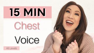 CHEST VOICE Vocal Warm Up Exercises to prepare for belting [upl. by Tnecillim]