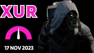 Where is XUR Today Destiny 1 D1 XUR Location and Official Inventory and Loot 17 Nov 2023 11172023 [upl. by Palecek]