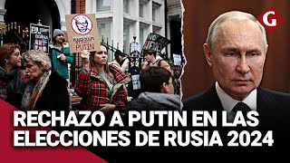 ELECCIONES EN RUSIA oposición muestra su RECHAZO A PUTIN en locales de votación  Gestión [upl. by Wade440]