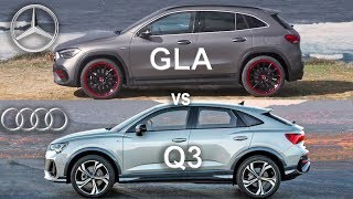 Mercedes GLA vs Audi Q3 Audi vs Mercedes Q3 vs GLA  design battle [upl. by Behka]