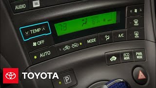 2011 Prius HowTo Climate Control  Toyota [upl. by Meilen119]