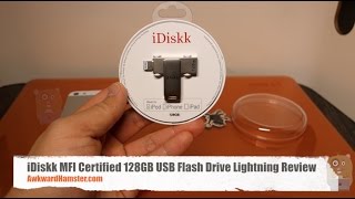 iDiskk MFI Certified 128GB USB Flash Drive Lightning Review [upl. by Ahtekal679]