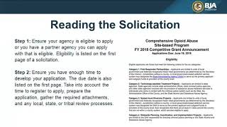 BJA Grant Application Education Series The Federal Funding Process What Applicants Should Consider [upl. by Ainevul]