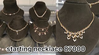 wow 💕Latest Diamond Necklace sets with price caratlane latest jewellery collectionnehavlog [upl. by Cirilo]