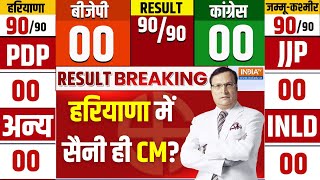 Election Result LIVE हरियाणा में सैनी ही CM  Haryana Election Result LIVE  BJP [upl. by Ttenneb]