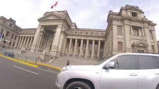 🔵 Central Lima Peru Taxi Ride View  ESL British English Pronunciation [upl. by Asir]