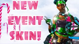 Apex Legends New Lifeline Event Skin Gameplay Snow Crystal  Candy Cane Charm [upl. by Kronick]