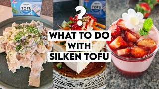 3 EASY DELICIOUS Silken Tofu Recipes  Vegan On A Budget [upl. by Lurleen]