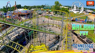 Galaxy Front Row On Ride POV 5K 60FPS  Interpark Super Cyclon Traveling Ride  Tennessee State Fair [upl. by Aldrich]