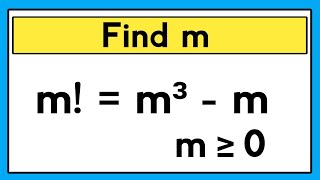 Nice Olympiad Factorial Math Problem  Find The Value Of M [upl. by Nerol406]