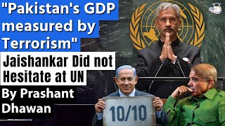 Jaishankar Did not Hesitate at the UN  Pakistans GDP measured by Terrorism says India [upl. by Kaczer496]