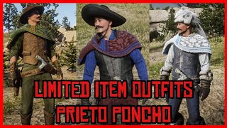 Red Dead Online Limited Items Outfits 10 Prieto Poncho Outfits [upl. by Fried]