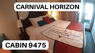 Carnival Horizon Cabin 9475 Category HI  Havana Aft View Balcony Stateroom [upl. by Barthel]