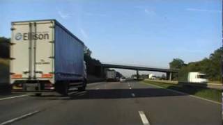 Driving On The M5 From J11 Cheltenham To J14 Thornbury England 19th August 2011 [upl. by Leinoto782]