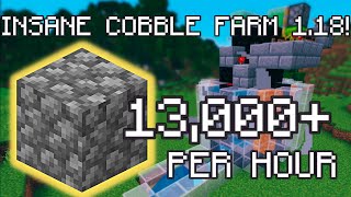 Simple Automatic Cobblestone Farm  Minecraft 118 [upl. by Aicenra]