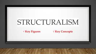 Structuralism  Main Figures amp Key Concepts Literary Criticism [upl. by Alfi720]