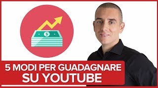 Come Guadagnare su Youtube  5 strategie per monetizzare i tuoi sforzi [upl. by Leonerd347]