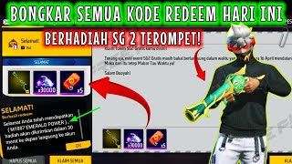 KODE REDEEM FF HARI INI 2024 BERHADIAH SG TEROMPET M1887 EMERALD POWER  GARENA FREE FIRE TERBARU [upl. by Atiroc]