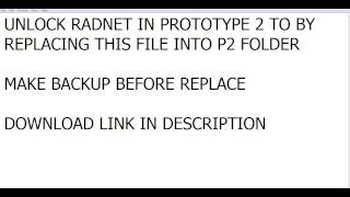 Unlock Radnet In Prototype 2 Using Files [upl. by Xirdnek853]