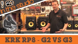 KRK Rokit RP8 G3 vs G2 Studio Monitor Comparison [upl. by Deroo554]