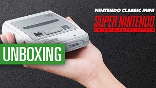 Nintendo SNES Mini  Unboxing Anschließen Start [upl. by Aihtekal]