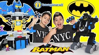 BATCUEVA Y BATROBOT TRANSFORMABLES Unboxing de juguetes de BATMAN [upl. by Ilil]