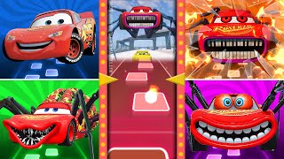 Lightning McQueen 🆚 All Red Lightning McQueen Eater Version  Coffin Dance 🎶 Spinning Wheel [upl. by Gavriella]