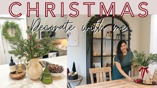 CHRISTMAS DECORATE WITH ME 2023  Christmas Decor Ideas  Christmas Living Room and Kitchen Part 1 [upl. by Eirtemed]